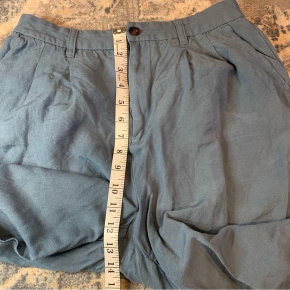 Madewell Blue Linen Relaxed Fit Cropped - Picture 4 of 4